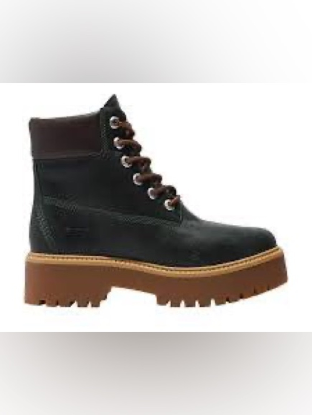 Timberland Women’s Stone Street 6” Waterproof Platform Boots Scarab Green /10